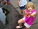 Ari is very much a "toucher"; she loves the tide pools.