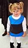 Ari in costume as "Bubbles", the PowerPuff Girl.